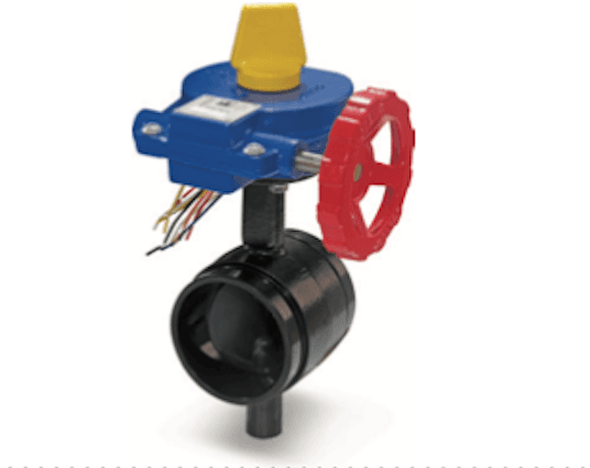 Задвижка типа баттерфляй с пазовым соединением